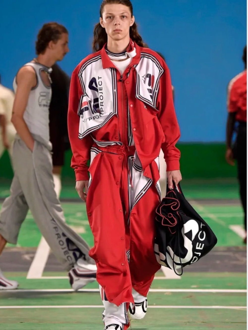 Y/project x FILA runway sweatpants